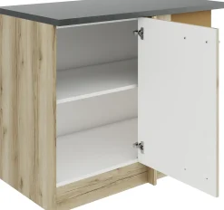 Optifit Eckunterschrank Livorno 290 eiche 110 cm