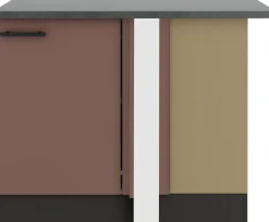 Optifit Eckunterschrank Nizza 407 rostrot/anthrazit 110 cm