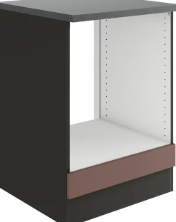 Optifit Herdumbauschrank Nizza 407 rostrot/anthrazit 60 cm