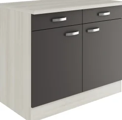 Optifit Unterschrank Faro 220 anthrazit/akazie 100 cm