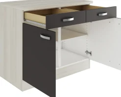 Optifit Unterschrank Faro 220 anthrazit/akazie 100 cm