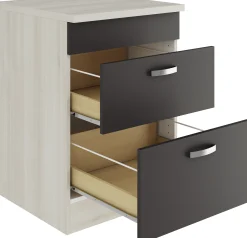 Optifit Unterschrank Faro 220 anthrazit/akazie 60 cm