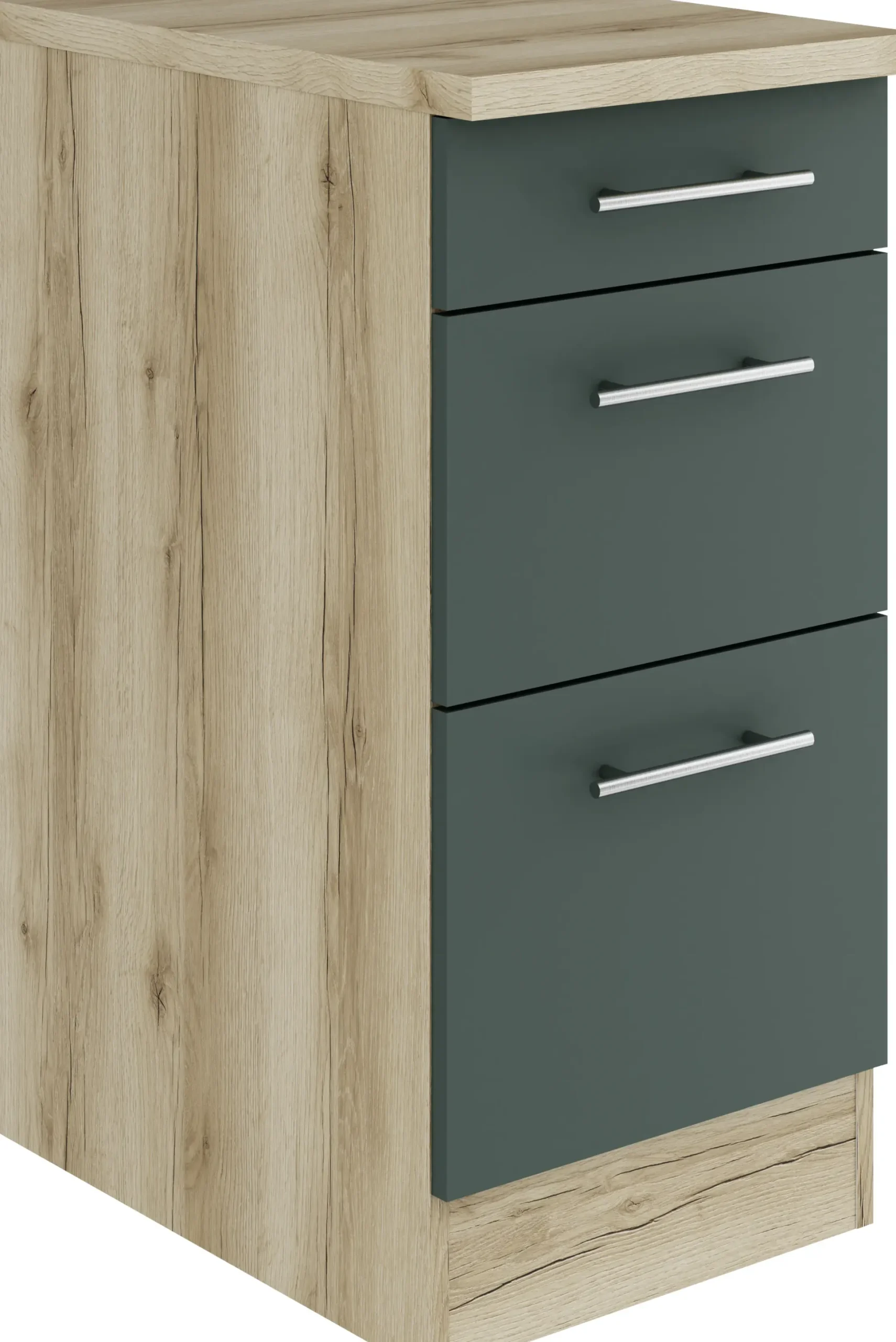 Optifit Unterschrank Savona 405 steingrün/eiche 40 cm