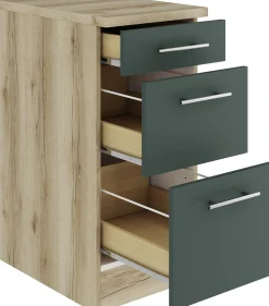 Optifit Unterschrank Savona 405 steingrün/eiche 40 cm