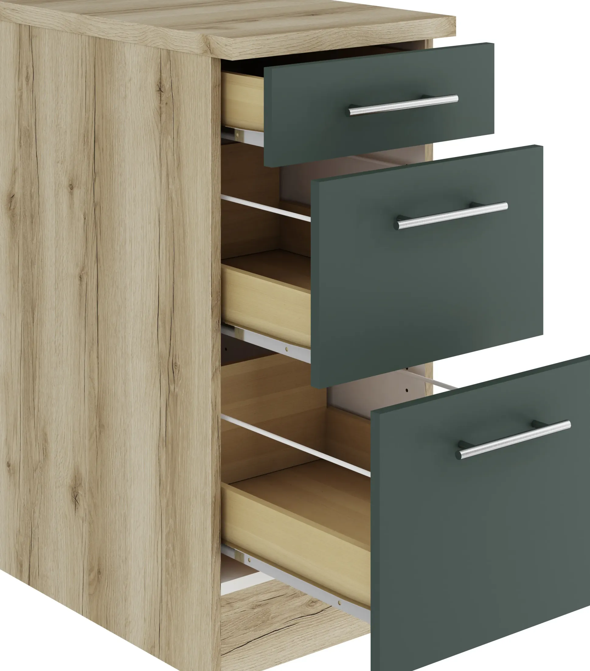 Optifit Unterschrank Savona 405 steingrün/eiche 40 cm