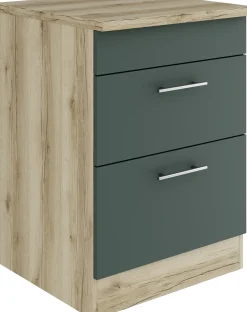 Optifit Unterschrank Savona 405 steingrün/eiche 60 cm