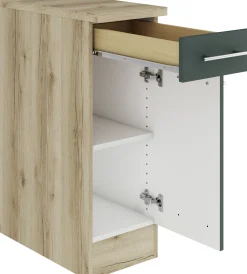 Optifit Unterschrank Savona 405 steingrün/eiche 30 cm