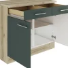 Optifit Unterschrank Savona 405 steingrün/eiche 100 cm