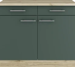 Optifit Unterschrank Savona 405 steingrün/eiche 100 cm