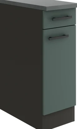 Optifit Unterschrank Verona 405 steingrün/anthrazit matt 30 cm