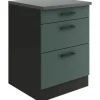 Optifit Unterschrank Verona 405 steingrün/anthrazit matt 60 cm