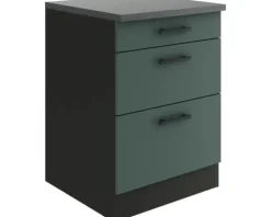 Optifit Unterschrank Verona 405 steingrün/anthrazit matt 60 cm