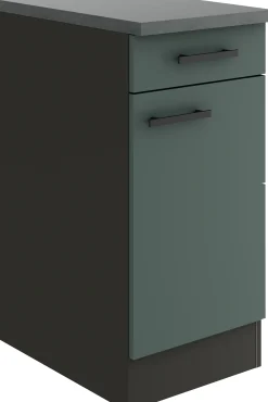 Optifit Unterschrank Verona 405 steingrün/anthrazit matt 40 cm