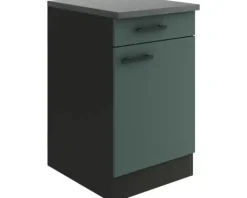 Optifit Unterschrank Verona 405 steingrün/anthrazit matt 50 cm
