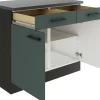 Optifit Unterschrank Verona 405 steingrün/anthrazit matt 100 cm