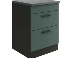 Optifit Unterschrank Verona 405 steingrün/anthrazit matt 60 cm