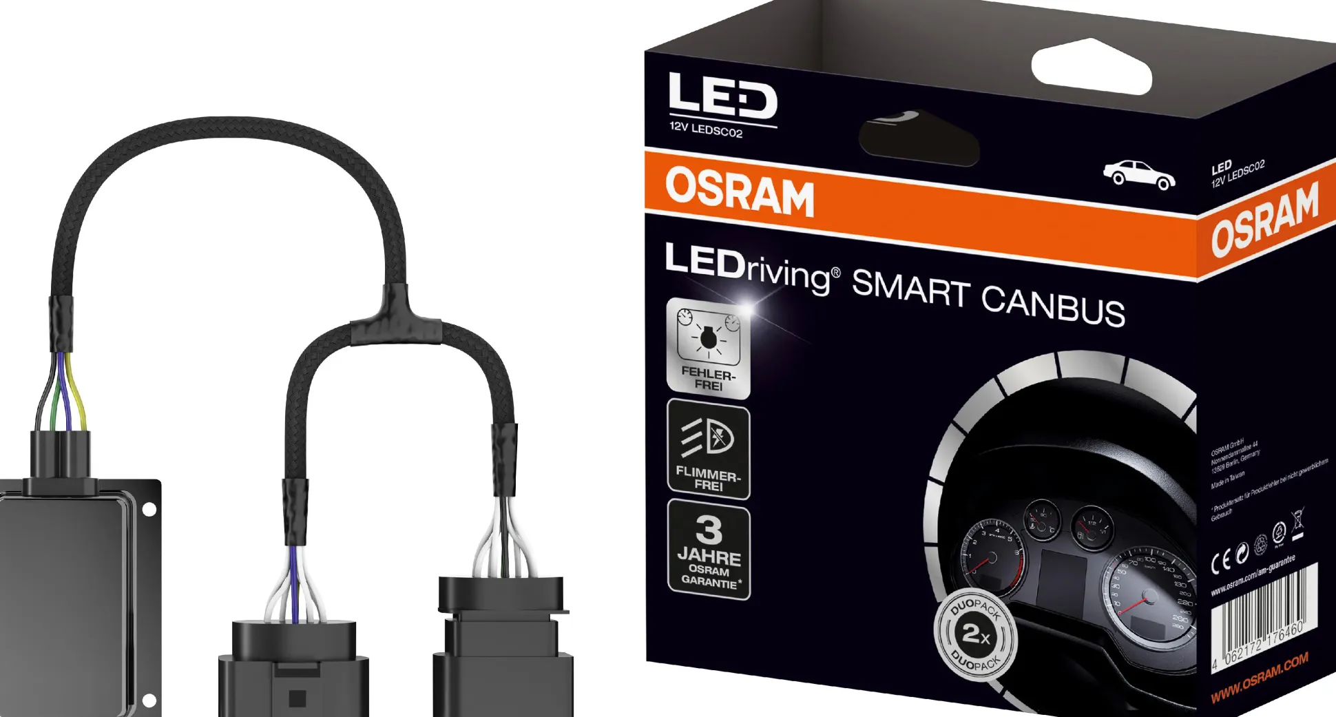 Osram Adapter LEDriving Smart CanBus LEDSC02-1 für Scheinwerferlampe H7 2x
