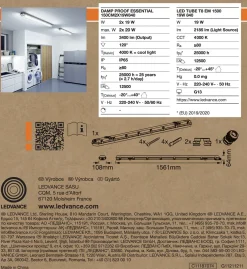 Osram Feuchtraumleuchte Damp proof Essential 2x 19Watt 150 cm