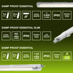 Osram Feuchtraumleuchte Damp Proof Essential 126 cm grau 30 W