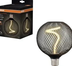 Osram LED Dekoleuchtmittel E27 Globe schwarz 3,5W dimmbar warmweiß
