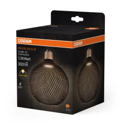 Osram LED Leuchtmittel Decor Flat Globe 125 schwarz 3,5W 827 matt E27 Non-DIM