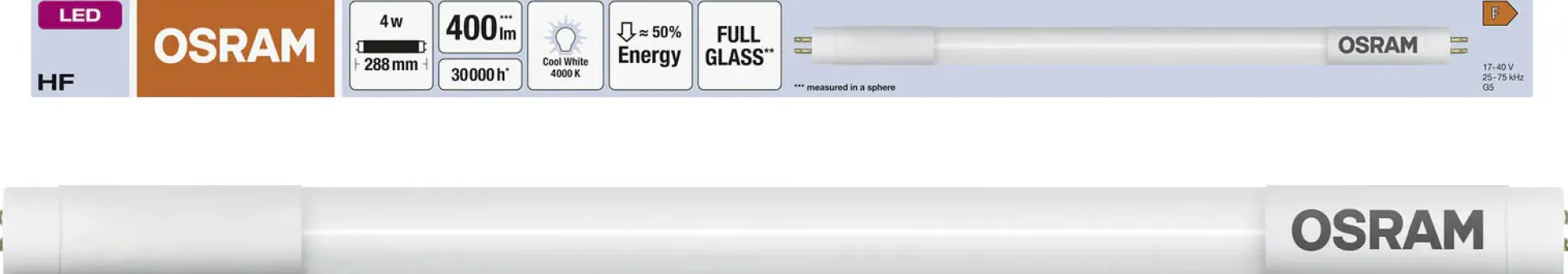 Osram LED Röhre T5 28,8 cm G5 4 W neutralweiß