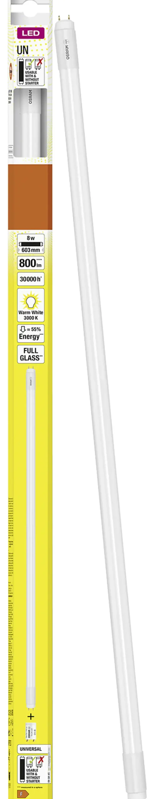 Osram LED Röhre T8 60 cm G13 8 W warmweiß
