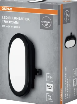 Osram LED Wandleuchte Bulkhead 6W 4000K schwarz
