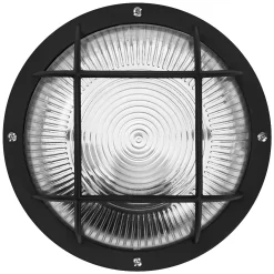 Osram LED Wandleuchte Bulkhead Essential Round E27 schwarz