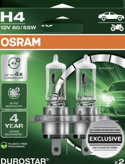 Osram Scheinwerferlampe H4 Durostar 2.0 2 Stück