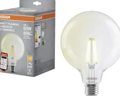 Osram SMART+ Matter Leuchtmittel E27 Globe 6W dimmbar warmweiß