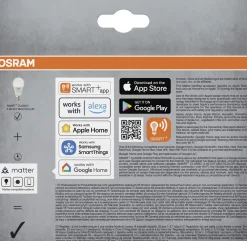 Osram SMART+ Matter Leuchtmittel E27 3er Pack Classic A60 9W RGBW matt