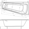 Ottofond Badewanne Bahia 160 x 75 cm, weiß, Modell A