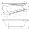 Ottofond Badewanne Bahia 160 x 75 cm, weiß, Modell B