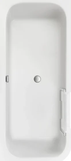 Ottofond Badewanne barrierefrei 180 x 80 cm mit Wassereinlauf links weiß