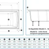 Ottofond Badewanne Cello 150 x 75 cm, weiß, Modell B