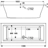 Ottofond Badewanne Cubic 190 x 90 cm, weiß