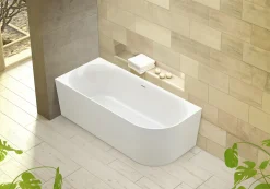 Ottofond Badewanne Mince Corner Weiß rechts 180 x 80 / 44 cm