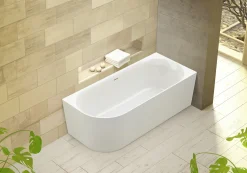 Ottofond Badewanne Mince Corner XS weiß links 155 x 80 / 44 cm