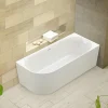 Ottofond Badewanne Mince Corner weiß links 180 x 80 / 44 cm