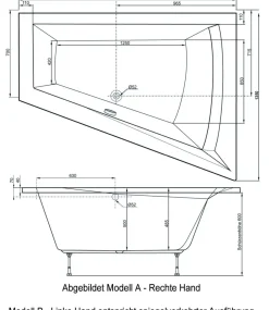 Ottofond Whirlpool-Komplettset Galia II 175 cm, weiß