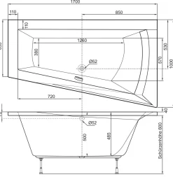 Ottofond Whirlpool-Komplettset Galia I 170 cm, weiß