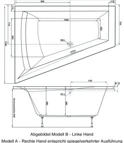 Ottofond Whirlpool-Komplettset Galia II 175 cm, weiß