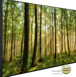 papermoon Infrarotheizkörper EcoHeat 60x120 cm 1000 Watt, Wald Morgensonne