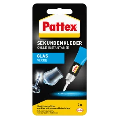 Pattex Sekundenkleber Glas Flüssig 3 g Tube, trocknet transparent