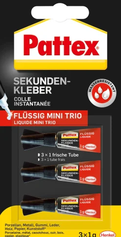 Pattex Sekundenkleber Mini Trio 3x 1 g