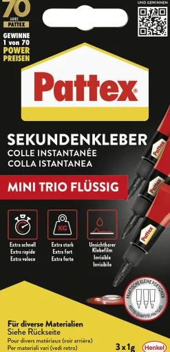 Pattex Sekundenkleber Mini Trio 3x 1 g
