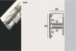 Paulmann Duo Profil inkl. Clips und Diffusor 2 m alu eloxiert