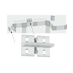Paulmann Duo Profil inkl. Clips und Diffusor 2 m alu eloxiert
