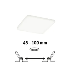 Paulmann Einbauleuchte LED Veluna Varifit eckig 12,5 cm 8,5 W satin